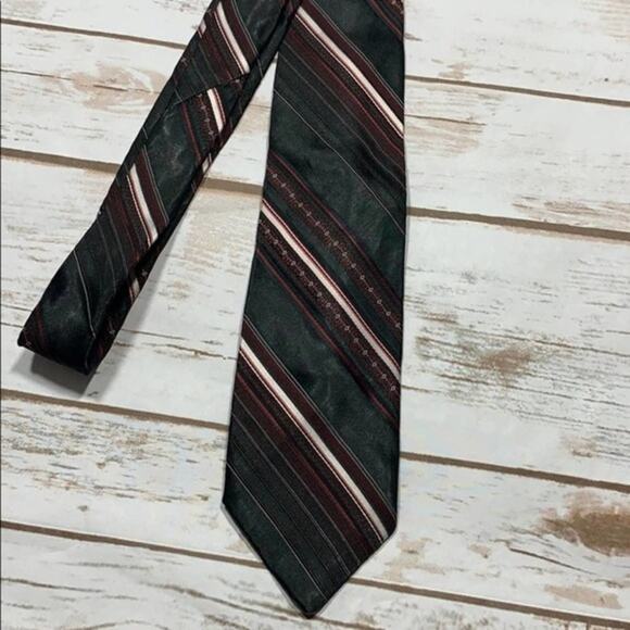 tex tan Other - tex tan vintage shiny Black striped tie